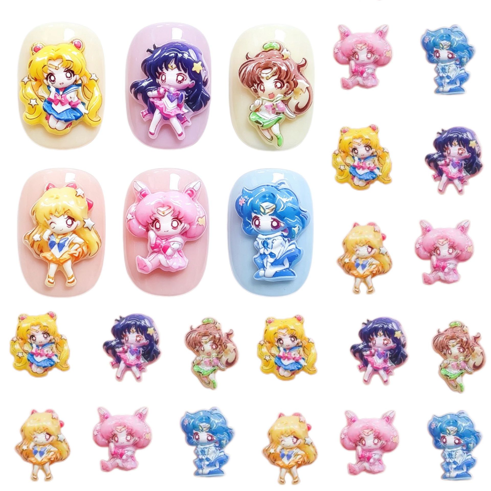 30/100pcs Cartoon for Sailor M - Nail Art 评论和价格