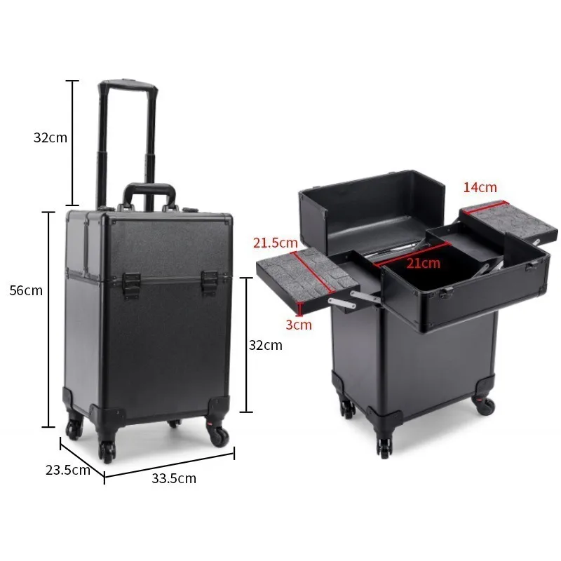 Rolling Cosmetic Luggage Organ - Makeup 评论和价格