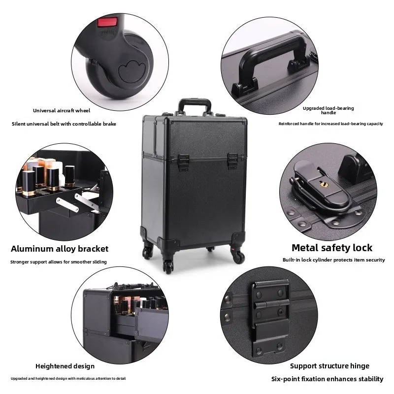 Aluminum Alloy Pro Large Capac - Makeup 评论和价格